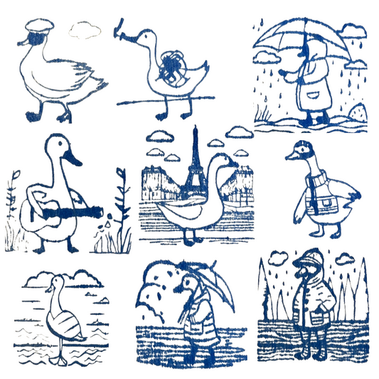 Tampon illustré Babeth une oie qui voit la vie du bon côté