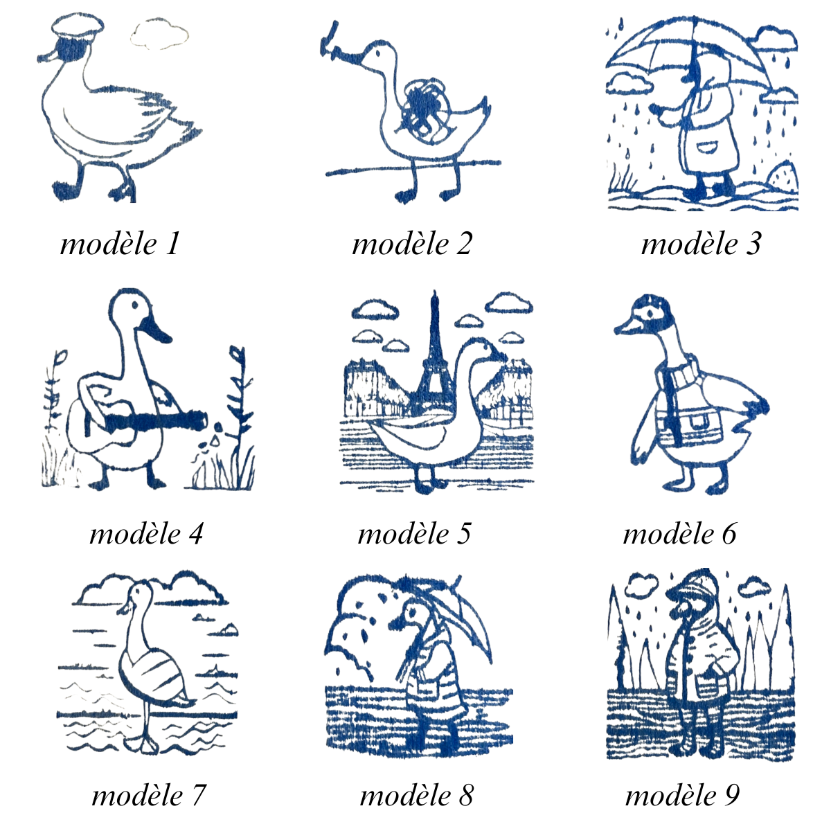 Tampon illustré Babeth une oie qui voit la vie du bon côté