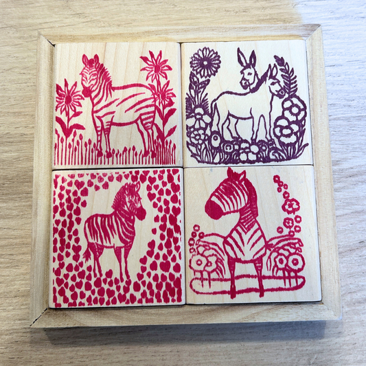 Tampon illustré Zazou le zèbre amoureux