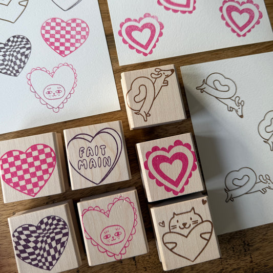 Tampon encreur RETRO LOVE boîte mystère