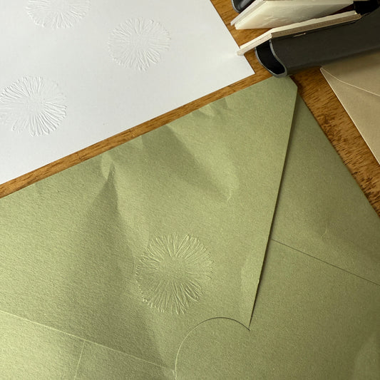 Timbre à sec motif Floral A27