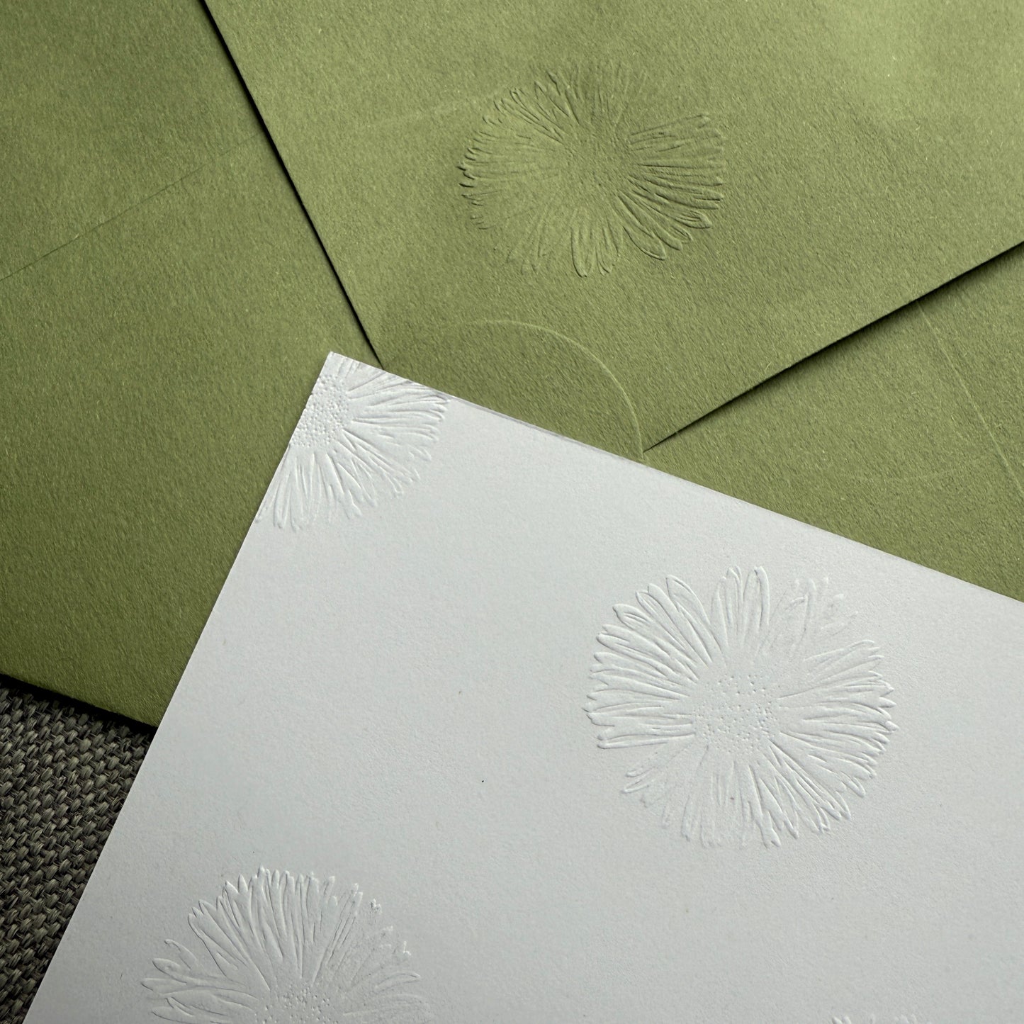 Timbre à sec motif Floral A27