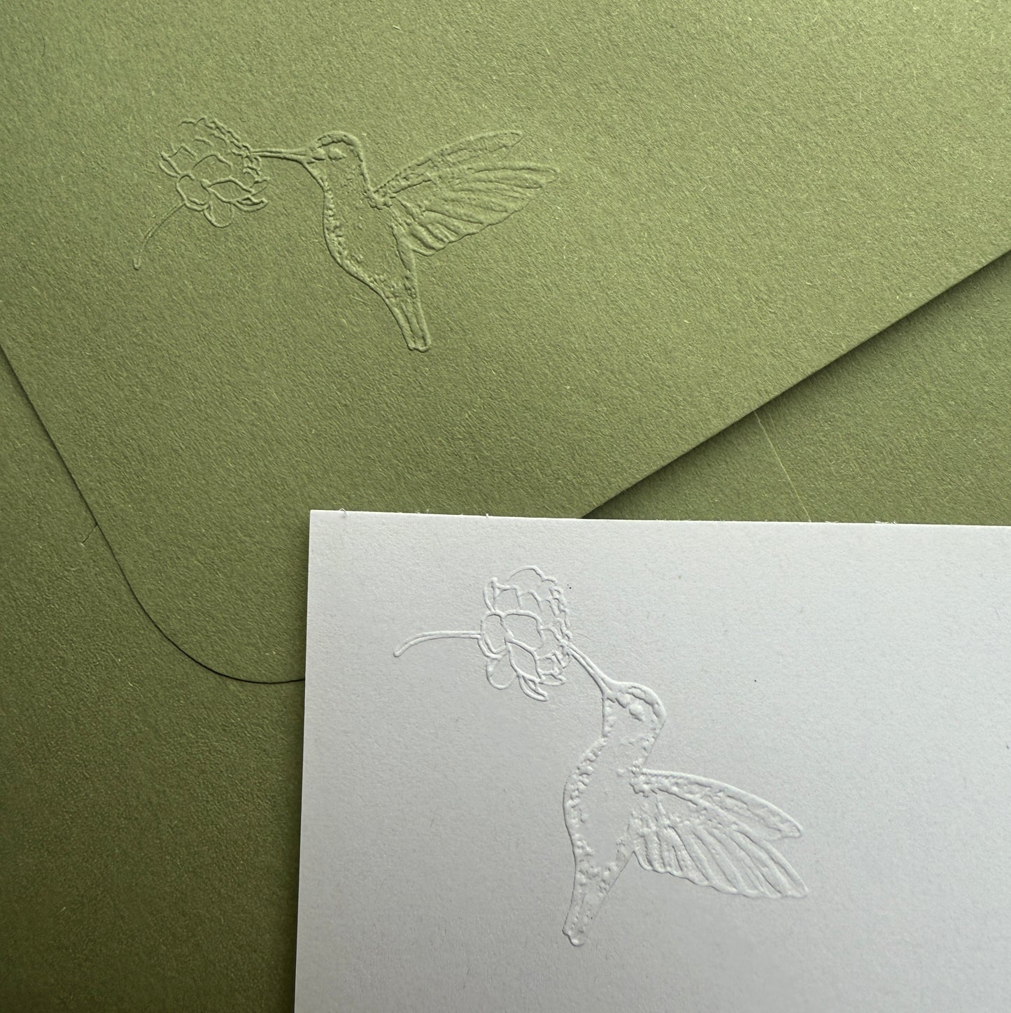 Timbre à sec motif L'oiseau Amoureux