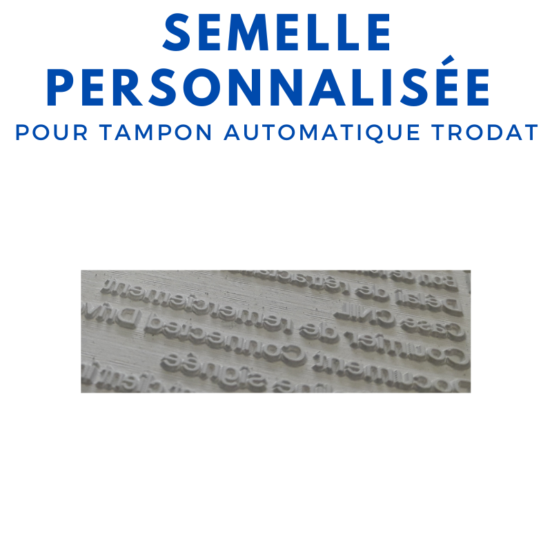 Semelle de caoutchouc pour tampon encreur trodat