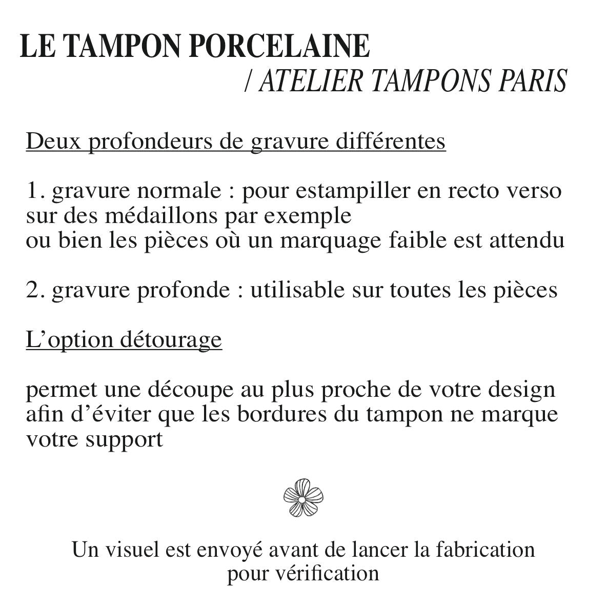 Tampon rond ou carré pour porcelaine