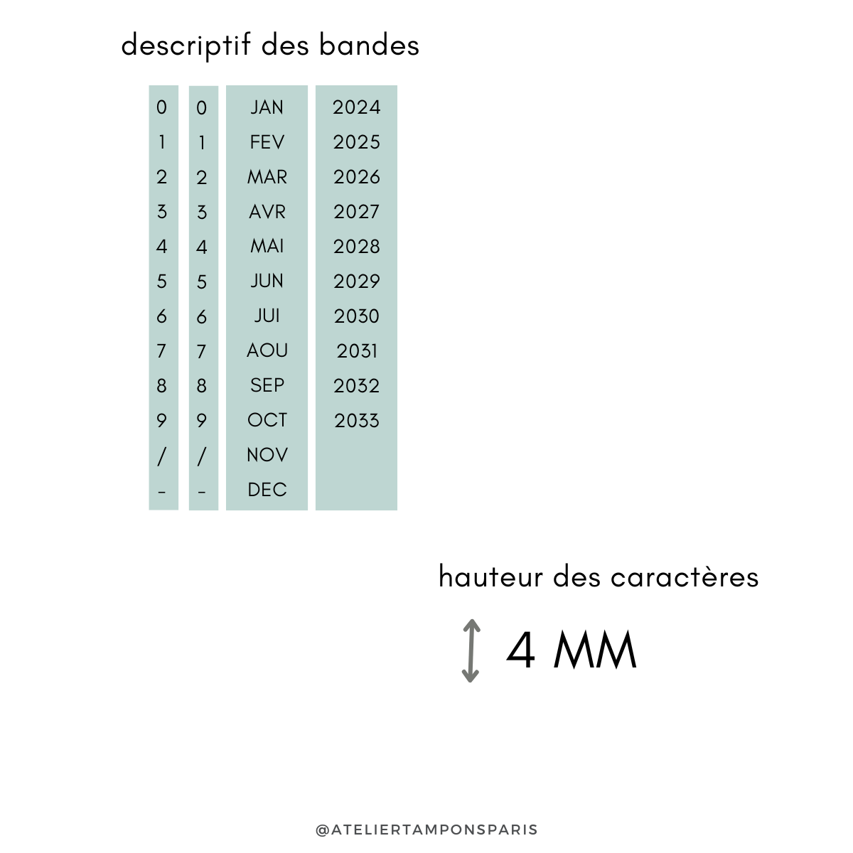 Tampon dateur à encrage automatique TRODAT printy 4820