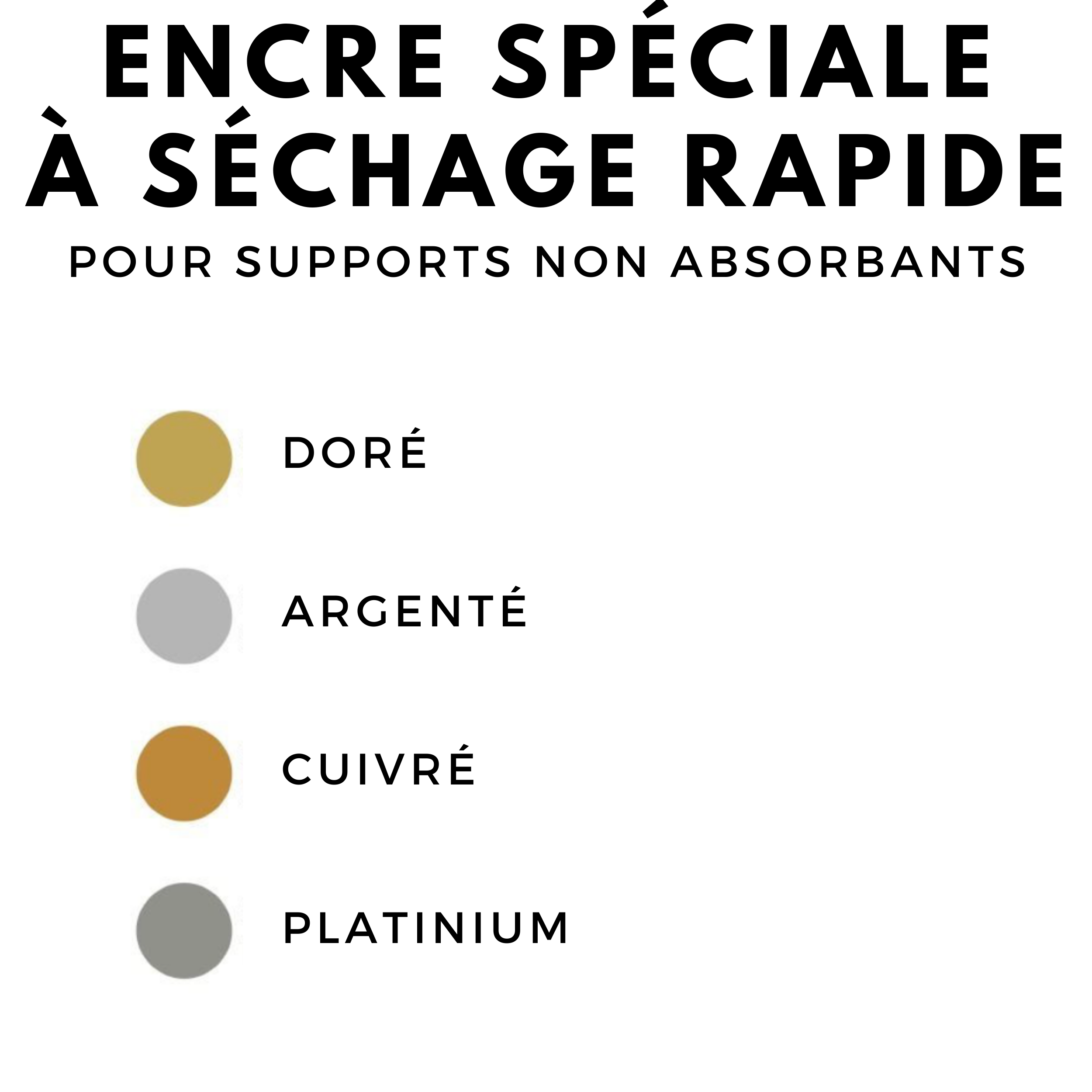 Lot De 3 Recharges D'encre Noire Rapide Pour Tampons - 10 Ml - Séchage Rapide, Sans Bavures - Flacons Souples