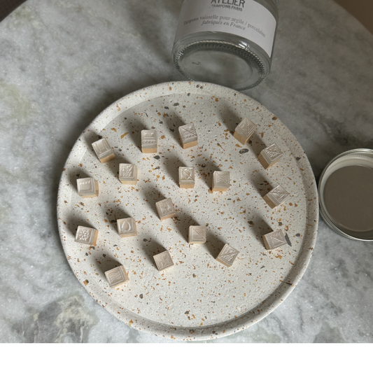Lots de tampons vaisselle pour argile en acrylique