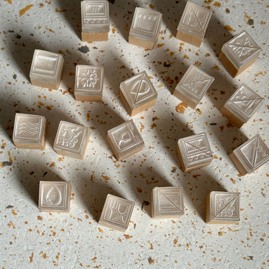 Lots de tampons vaisselle pour argile en acrylique