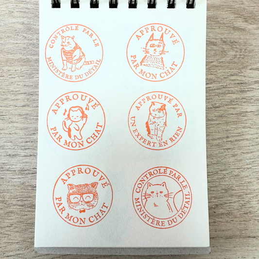 Tampon illustré Approuvé par mon chat