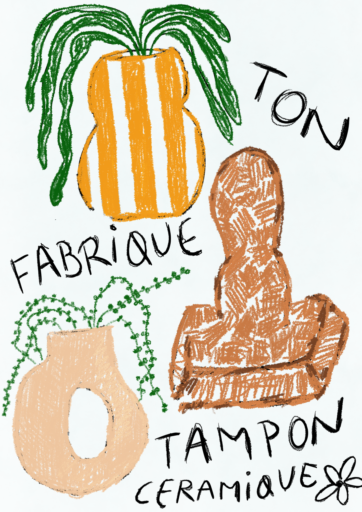 Atelier tampon céramique : dessine et fabrique ton propre tampon pour marquer ta poterie