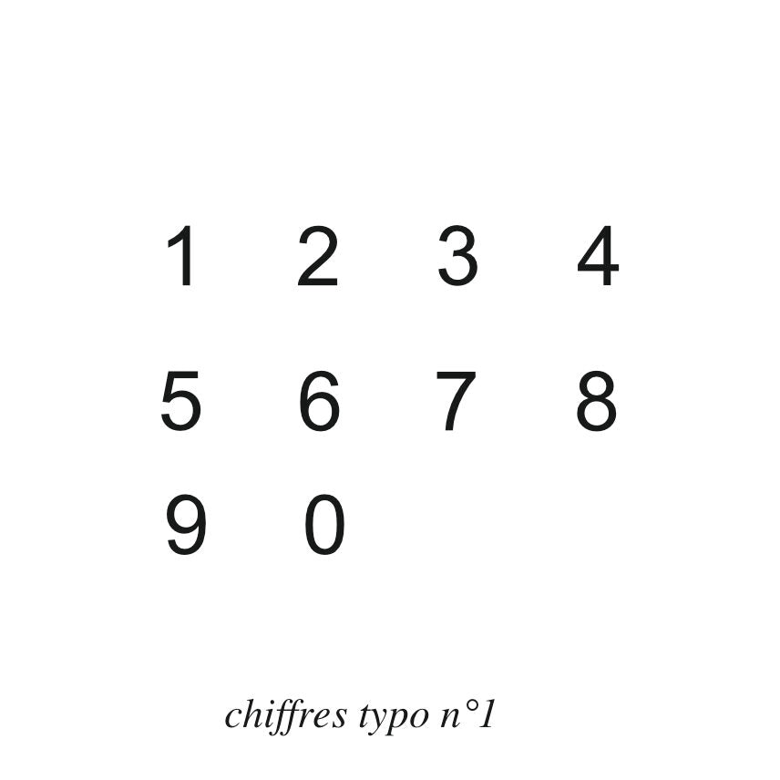 Tampon encreur série de chiffres pour papier et supports absorbants