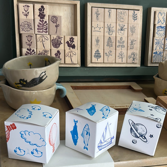 Duo de tampons pour paquet cadeau