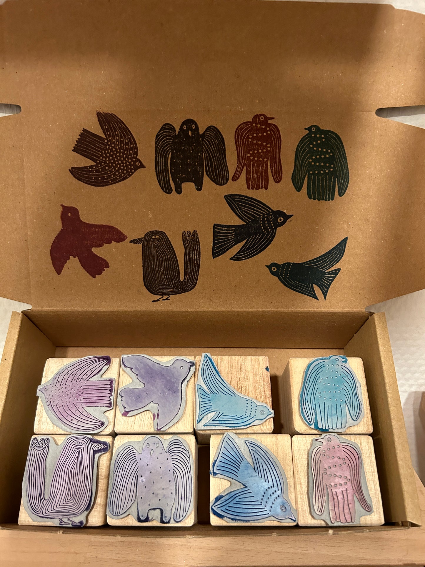 Jeu de tampons oiseaux Pangée