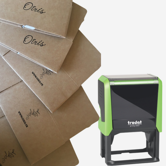 Tampon encreur spécial emballage, sacs, sachets et packaging moyen format dimension 60 X 40 mm