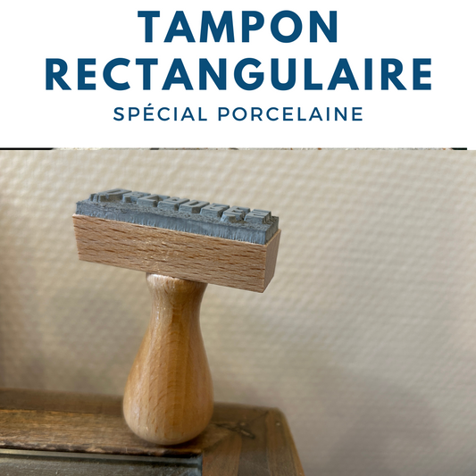 Tampon rectangulaire pour porcelaine