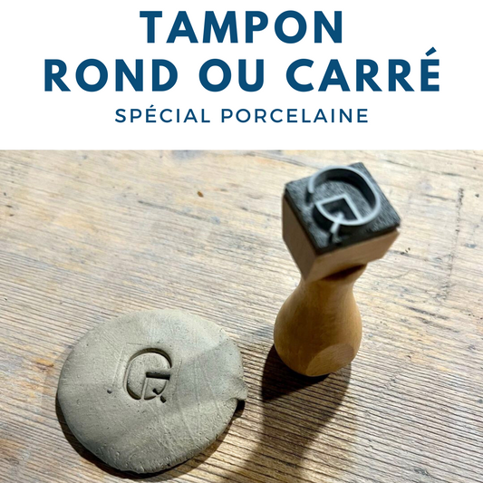 Tampon rond ou carré pour porcelaine