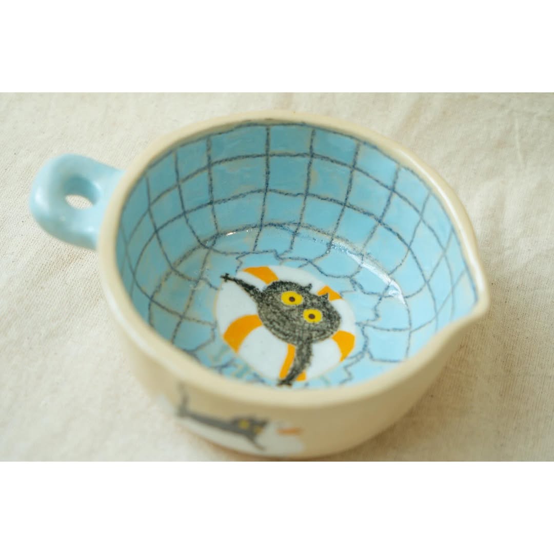 Tasse céramique modelée et peinte à la main – Félix et Goose