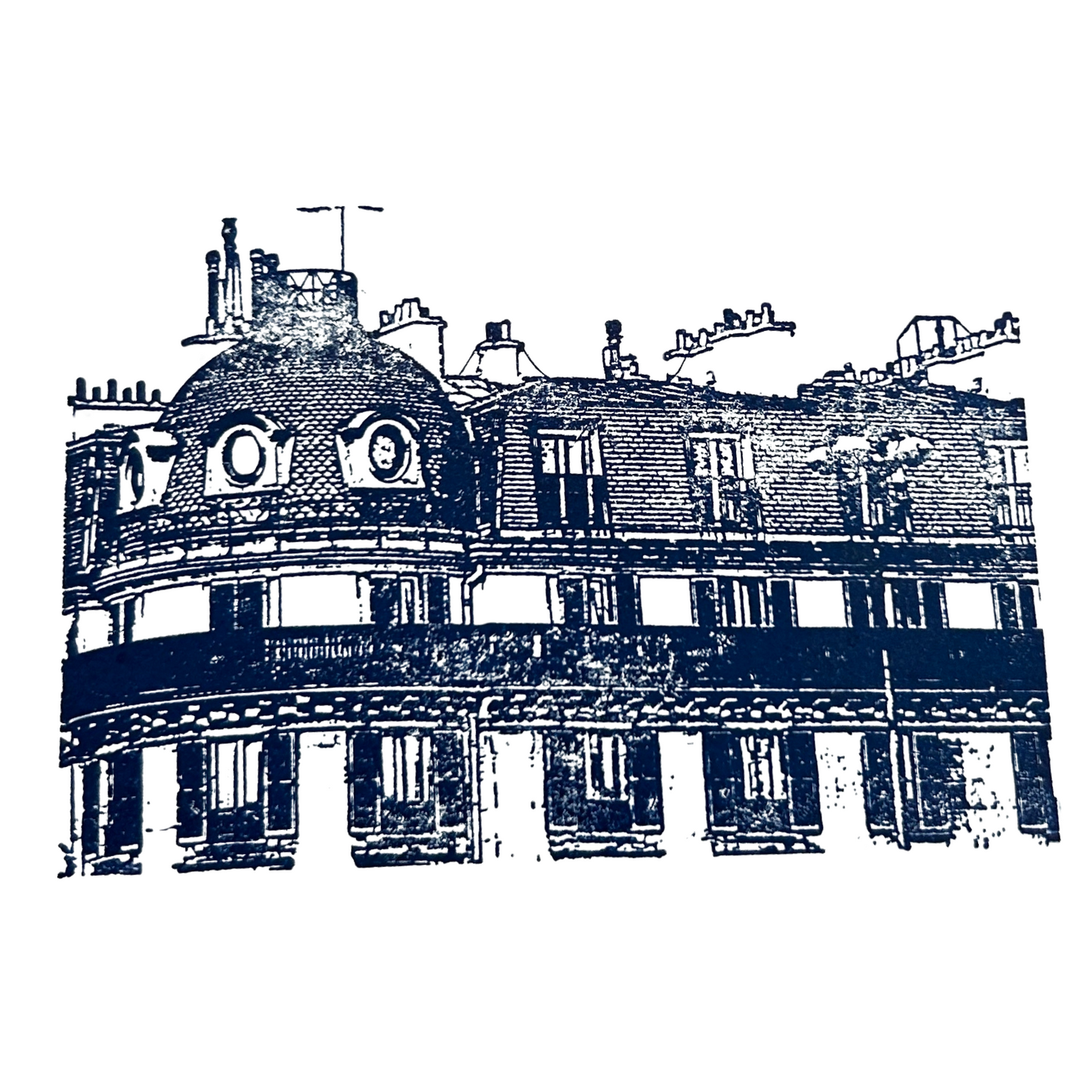 Tampon illustration de Paris grand format