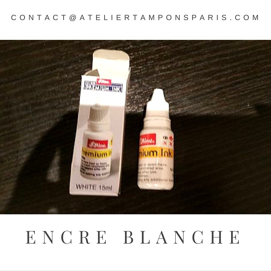 encre premium blanche de shiny pour tampon encreur en bois