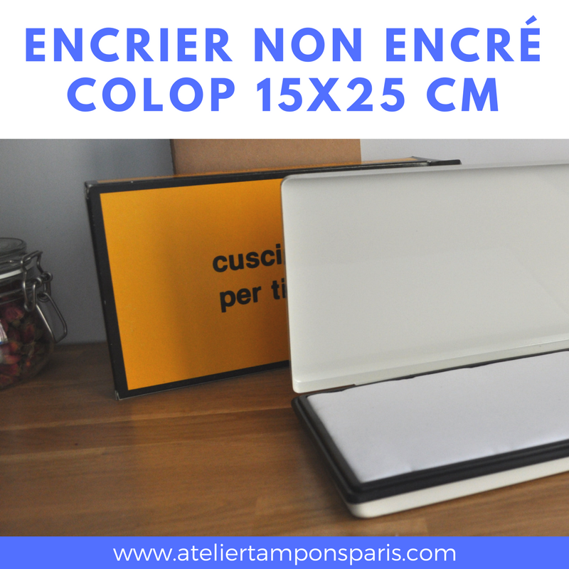 encreur non encré marque colop modèle deluxe métallique dimension 150X250 mm