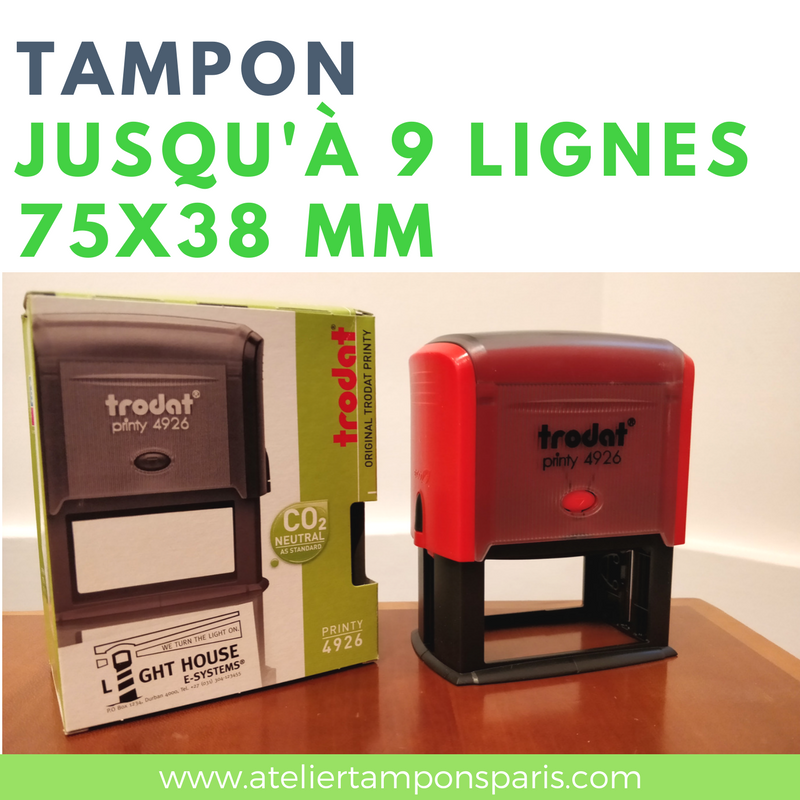 tampon encreur automatique trodat printy 4926 dimension 75x38 mm