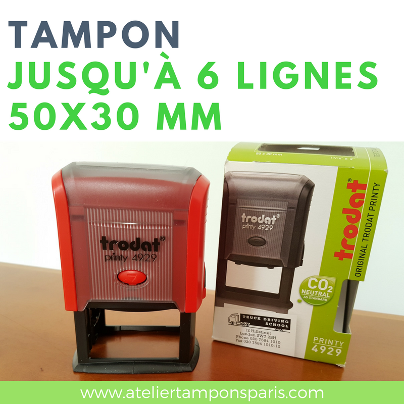 Tampon encreur automatique TRODAT printy 4929 dimension 50x30 mm