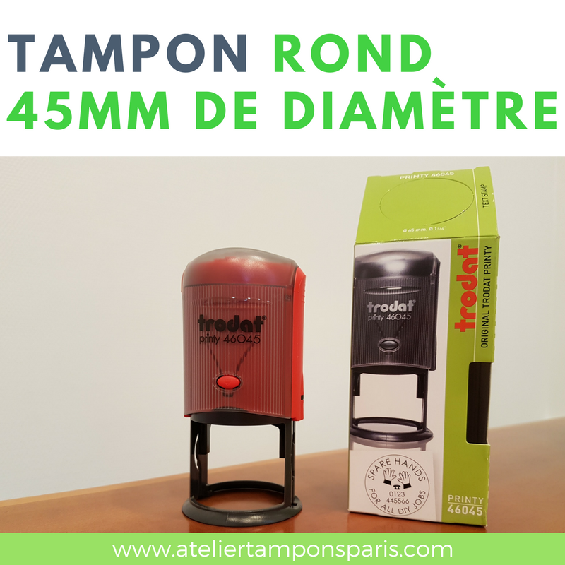 Tampon encreur automatique TRODAT printy 46045 dimension 45mm de diamètre