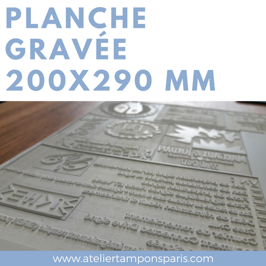 planche gravée 200 x 290 mm a4
