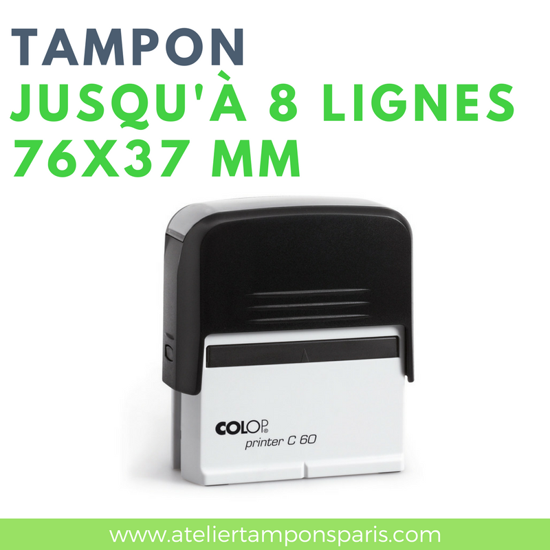 Tampon commercial grand format printer C60 COLOP 8 lignes