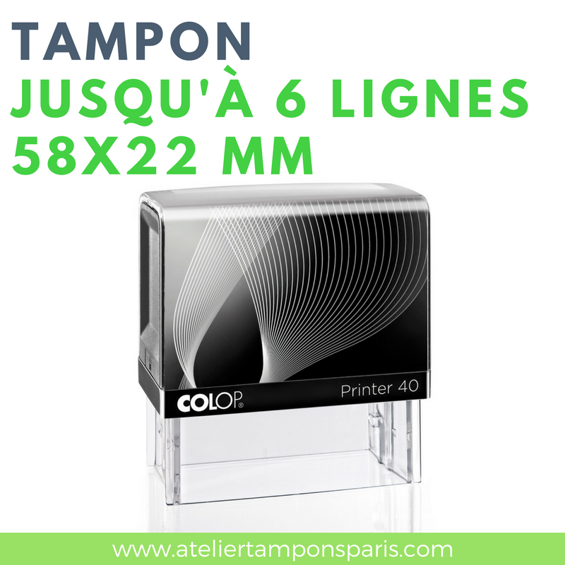 Tampon personnalisable printer 40 COLOP 6 lignes