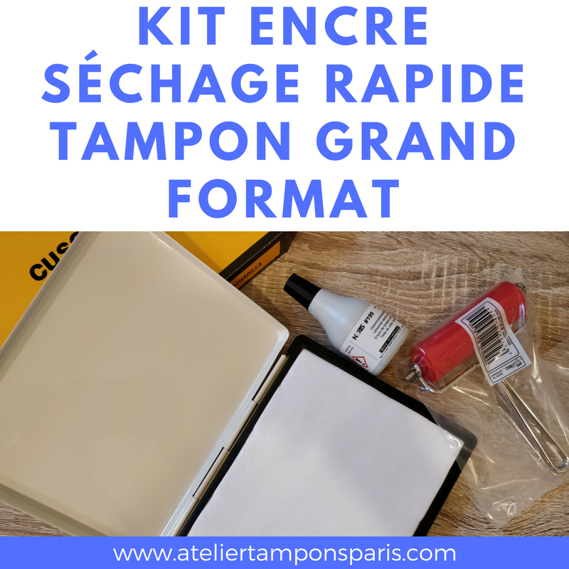 Kit encreur en coton non encré, encre à séchage rapide Noris et un rouleau encreur