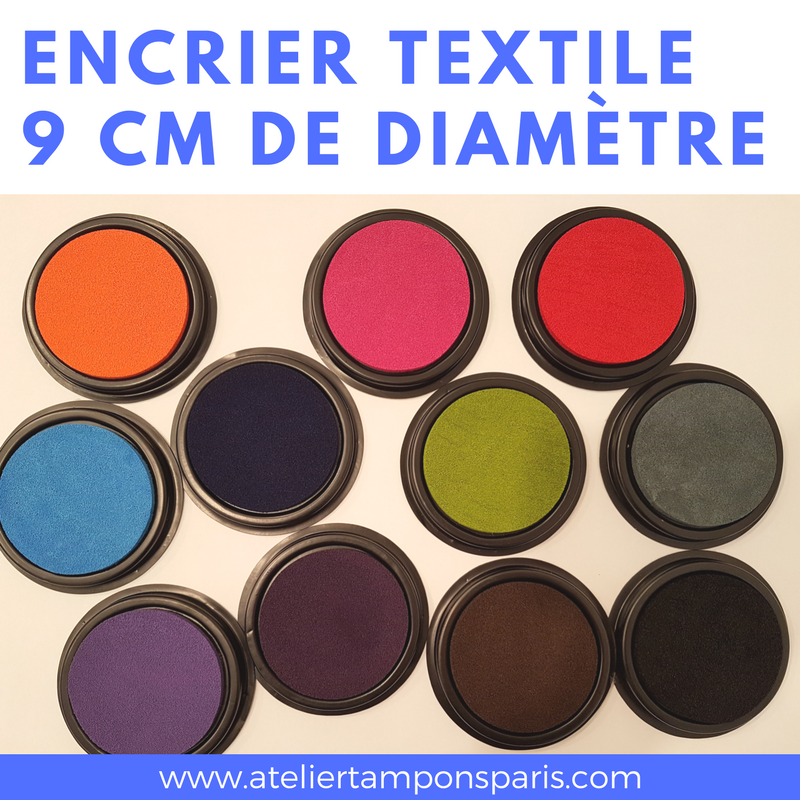 Encrier textile Aladine pour tampon encreur en bois adapté pour tissus en coton