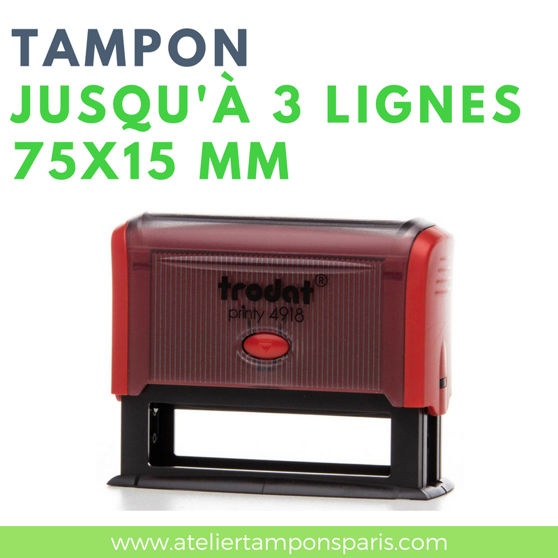 tampon encreur automatique trodat printy 4918 dimension 75x15 mm