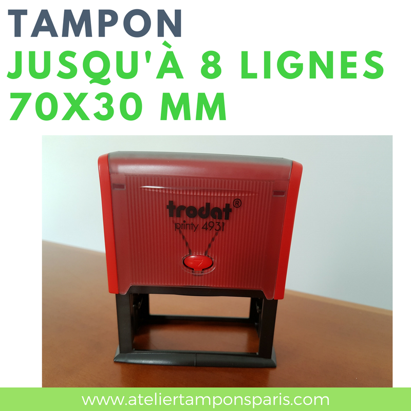 Tampon encreur automatique TRODAT printy 4931 dimension 70x30 mm