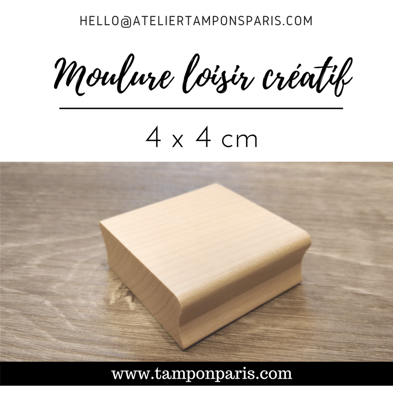 MONTURE BOIS LOISIR CRÉATIF POUR TAMPON ENCREUR 4 X 4 CM OU 40 X 40 MM