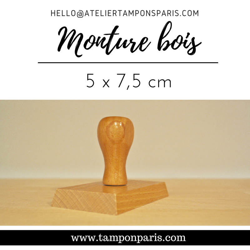 MONTURE BOIS POUR TAMPONS ENCREURS 5 X 7,5 CM OU 50 X 75 MM