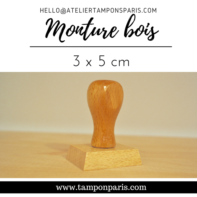 MONTURE BOIS POUR TAMPONS ENCREURS 3 X 5 CM OU 30 X 50 MM