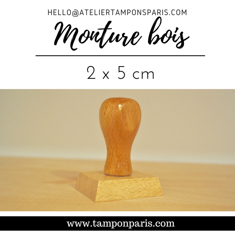 MONTURE BOIS POUR TAMPONS ENCREURS 2 X 5 CM OU 20 X 50 MM