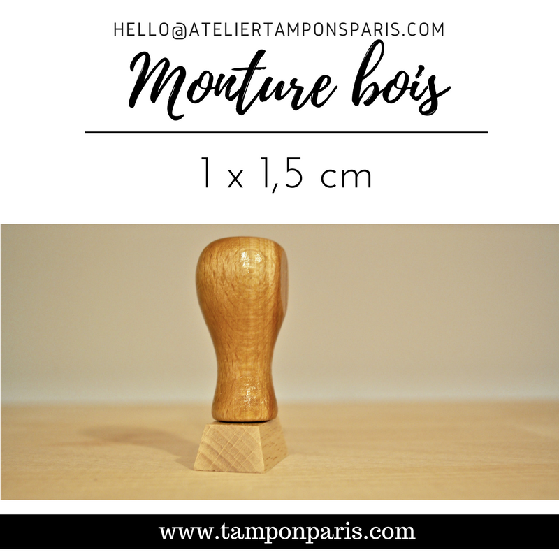 MONTURE BOIS POUR TAMPONS ENCREURS 1 X 1,5 CM OU 10 X 15 MM