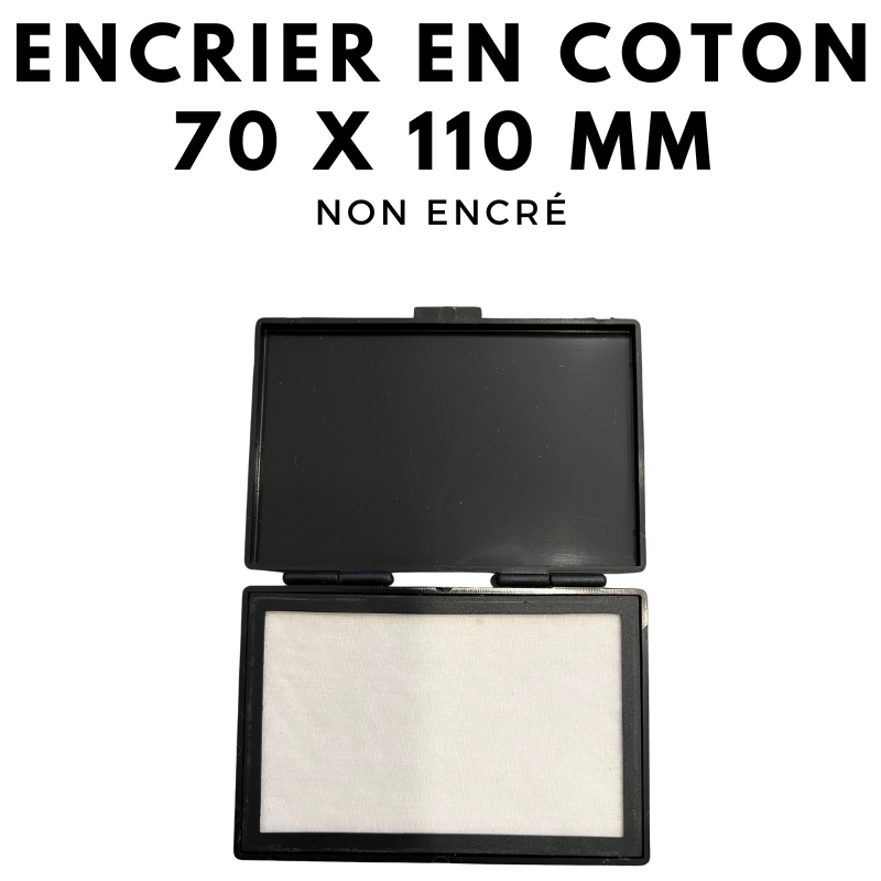 Encreur 110 x 70 mm en coton non encré