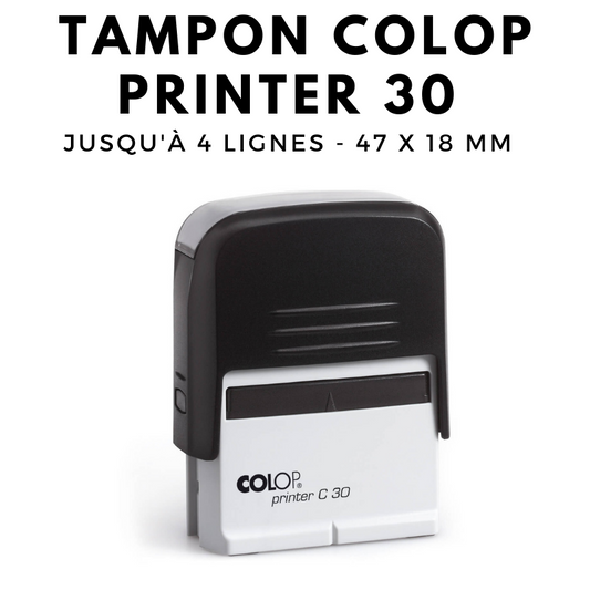 Tampon personnalisable printer 30 COLOP 4 lignes