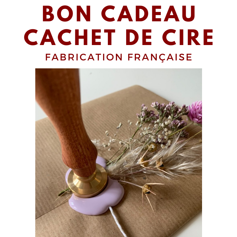 Bon cadeau cachet de cire personnalisé