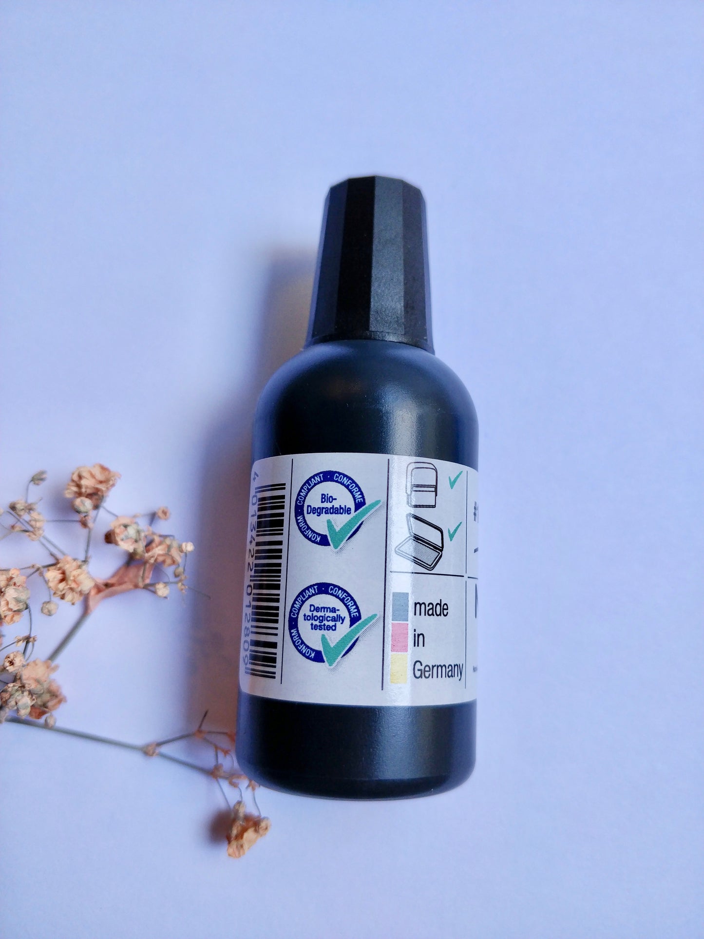 Encre biodégradable noir ou bleu pour tampons encreurs NORIS 109