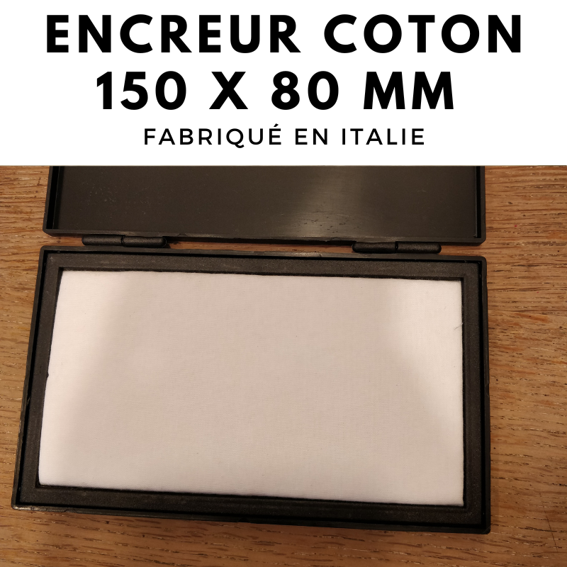 Encrier en coton tissé non encré 150 x 80 mm