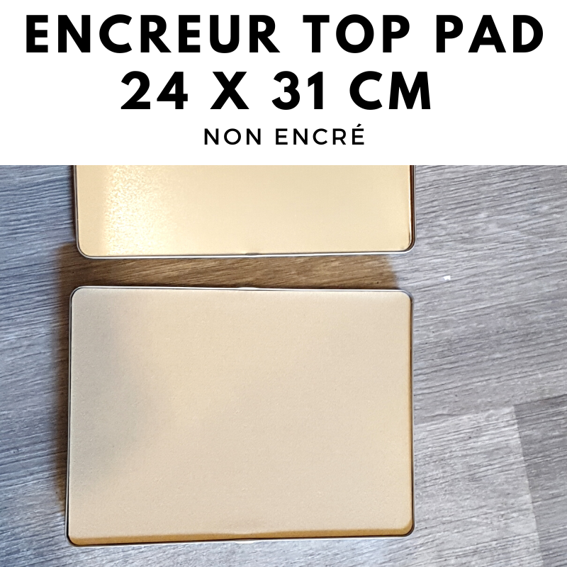 Encrier TOP PAD métal 240 x 310 mm NON ENCRE, encrier colop