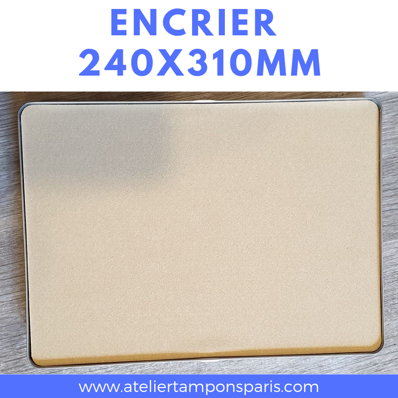 Encrier TOP PAD métal 240 x 310 mm NON ENCRE, encrier colop