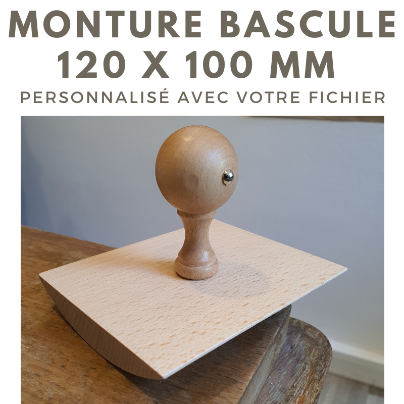 MONTURE BOIS POUR TAMPON BASCULE 120 X 100 MM
