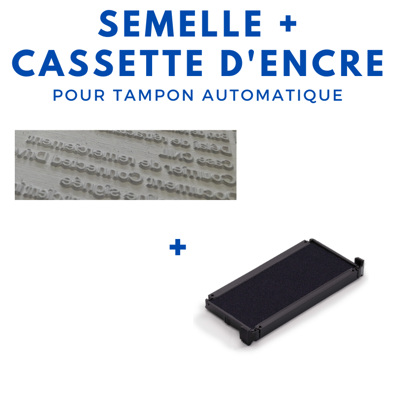 tampon encreur métallique trodat 5206 à encrage automatique 33 x 56 mm