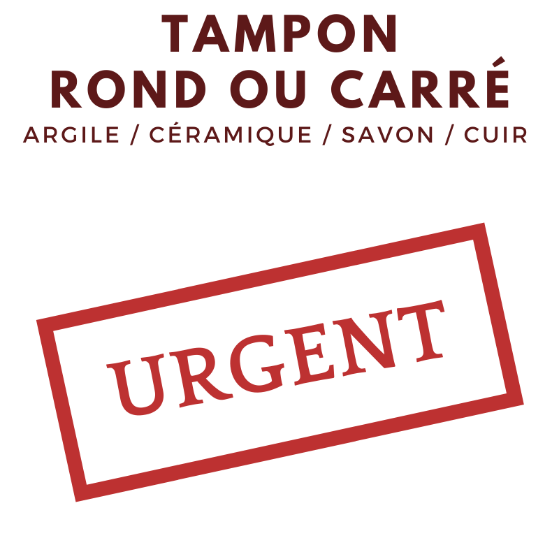 Tampon rond ou carré pour savon, argile, terre, sable et céramique en express